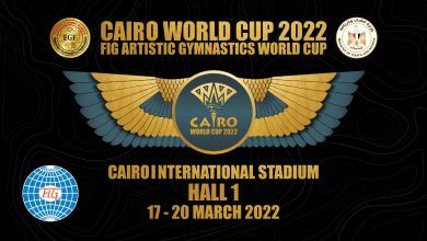 صورة اللجنة العليا تكشف النقاب عن شعار بطولة العالم للجمباز القاهرة 2022